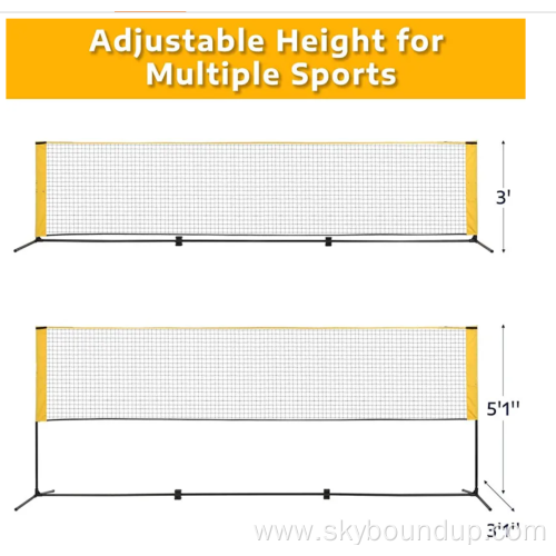 Badminton Pickleball Net Height Adjustable Portable Net